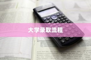 揭秘大学录取流程，高清流程图全面解读