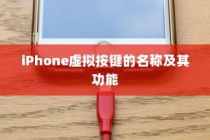 iPhone虚拟按键的名称及其功能