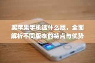 全面解析，苹果手机各版本的特点与优势，选购指南