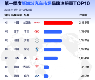 比亚迪全球多个市场2025年第一季度销售榜首荣耀揭晓