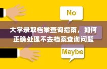 大学录取档案查询全攻略，应对不查询问题的正确方法