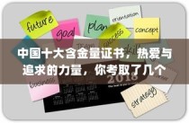 中国十大含金量证书，热爱与追求的力量，你考取了几个？