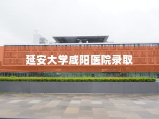 延安大学咸阳医院录取，医学梦想启航的殿堂
