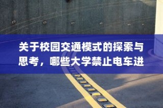 校园交通模式探索，禁电车大学名单揭秘