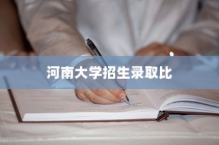 河南大学招生录取比深度探索与解析