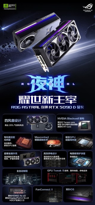 ROG ASTRAL 夜神 RTX 5080显卡，游戏与工作双全体验的首选
