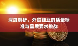 深度解析，外贸鞋业的质量标准与品质挑战探讨