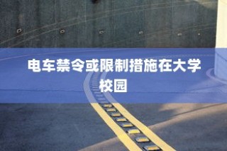 校园交通模式探索，禁电车大学名单揭秘
