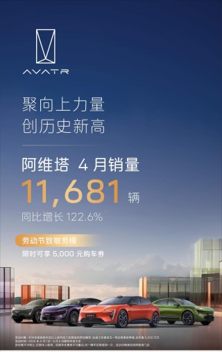 阿维塔四月销量破纪录，销量突破万辆大关，11681辆新纪录诞生！