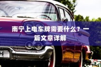 南宁上电车牌照流程详解，所需材料、步骤全解析
