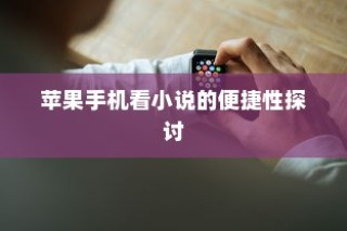 苹果手机看小说的便捷性探讨
