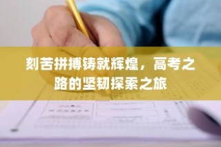 高考路上的坚韧探索，刻苦拼搏铸就辉煌之旅