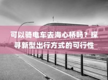 海心桥骑行攻略，电车出行可行性探寻