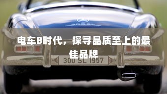 电车B时代，探寻品质至上的最佳品牌