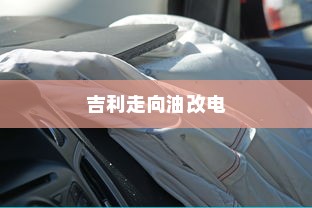 深度解析吉利走向油改电的背后原因