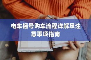 电车摇号购车流程详解及注意事项指南