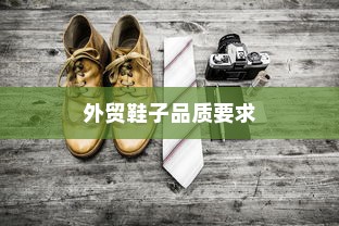 外贸鞋子品质要求深度探究与解析