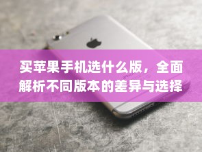买苹果手机选什么版，全面解析不同版本的差异与选择建议